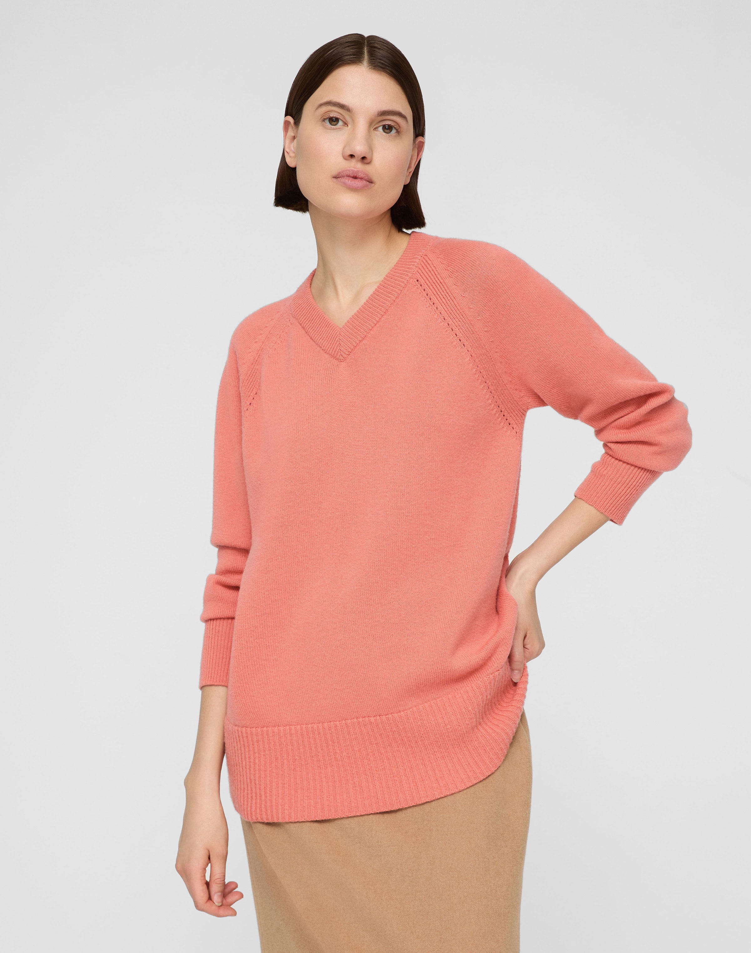 Wool-Cashmere V-Neck Sweater