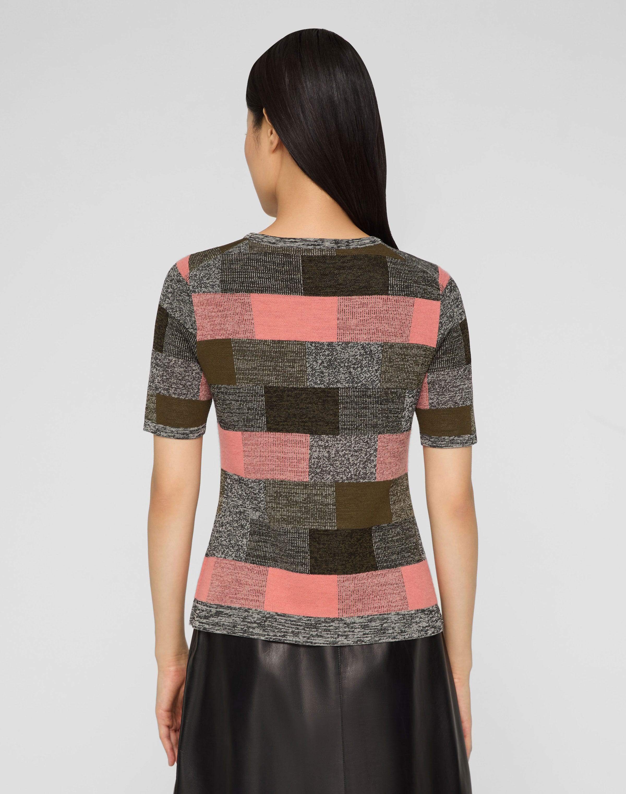Finespun Voile-Cashmere Jacquard Crewneck Sweater