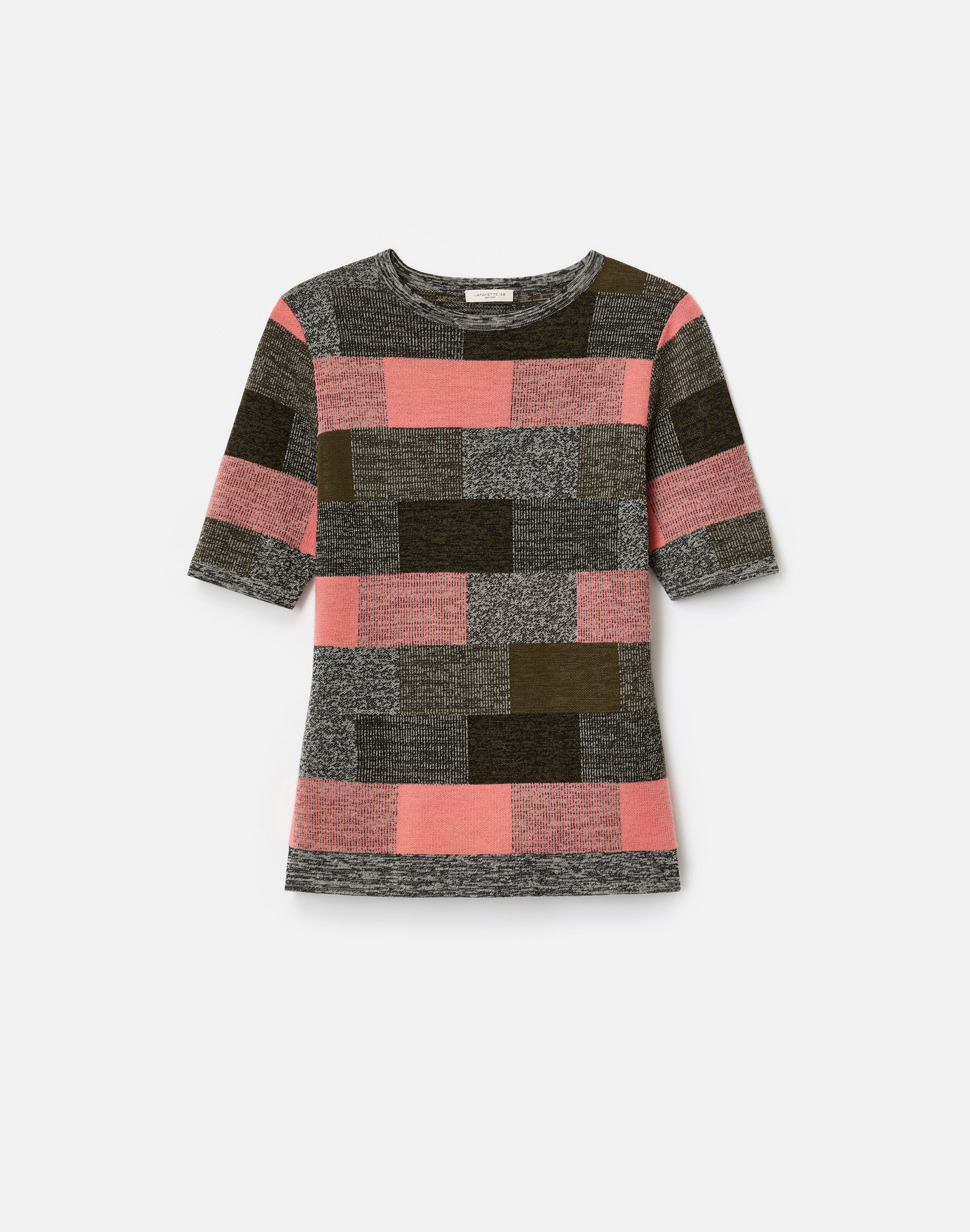 Finespun Voile-Cashmere Jacquard Crewneck Sweater