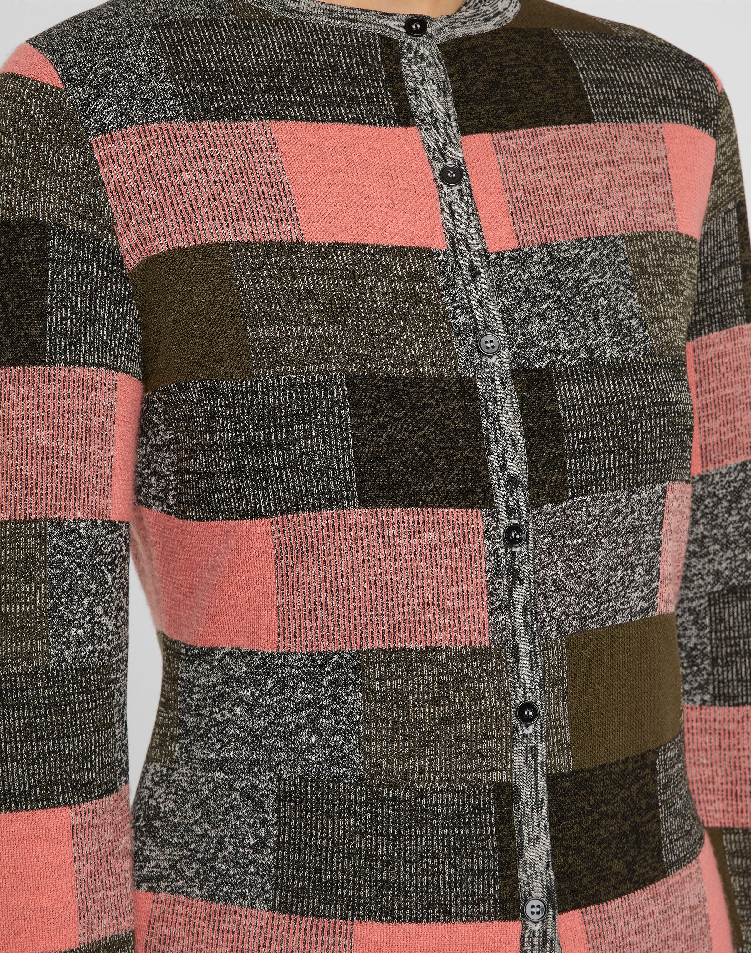 Finespun Voile-Cashmere Jacquard Button Cardigan