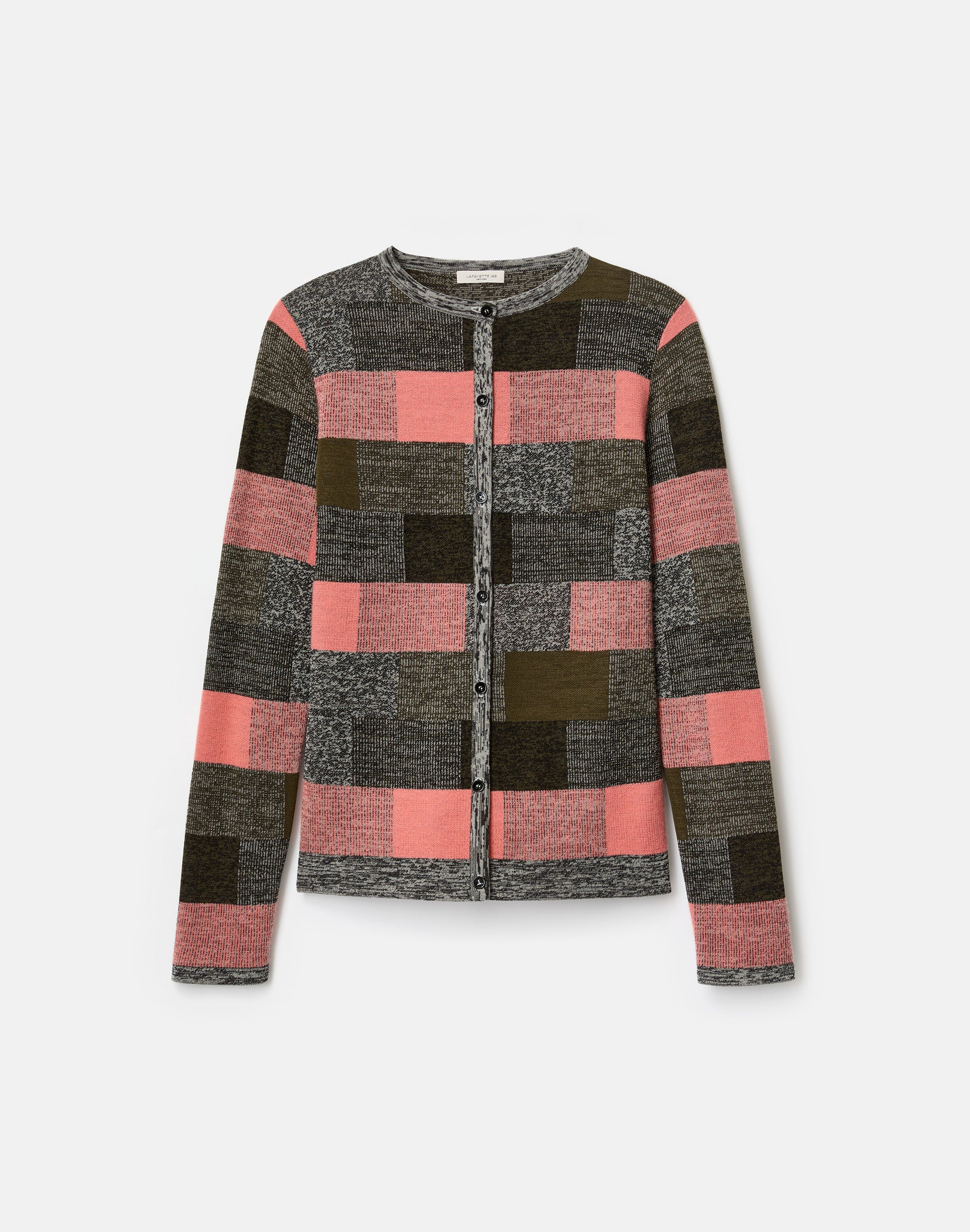 Finespun Voile-Cashmere Jacquard Button Cardigan