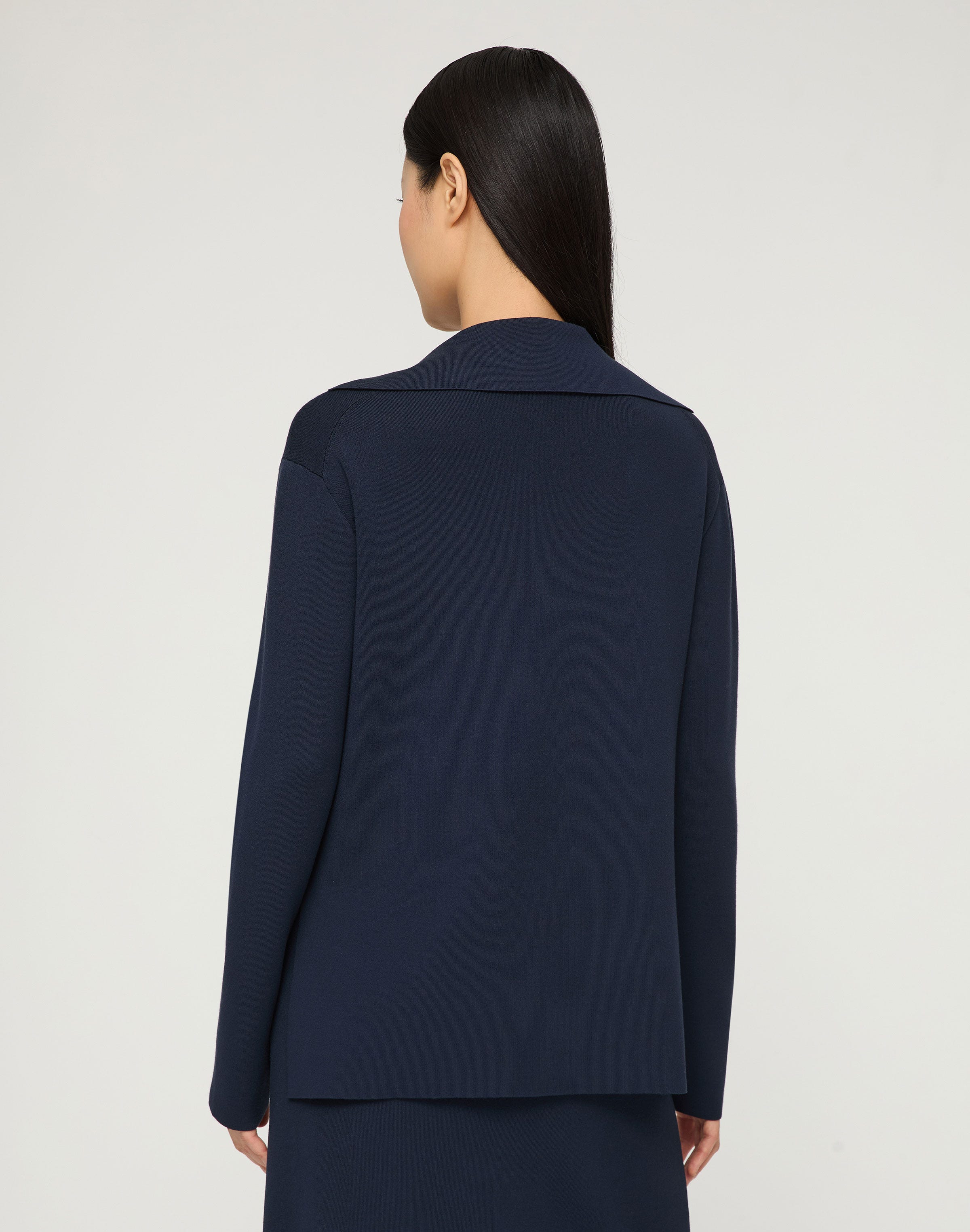 Responsible Matte Crepe Split Collar Sweater