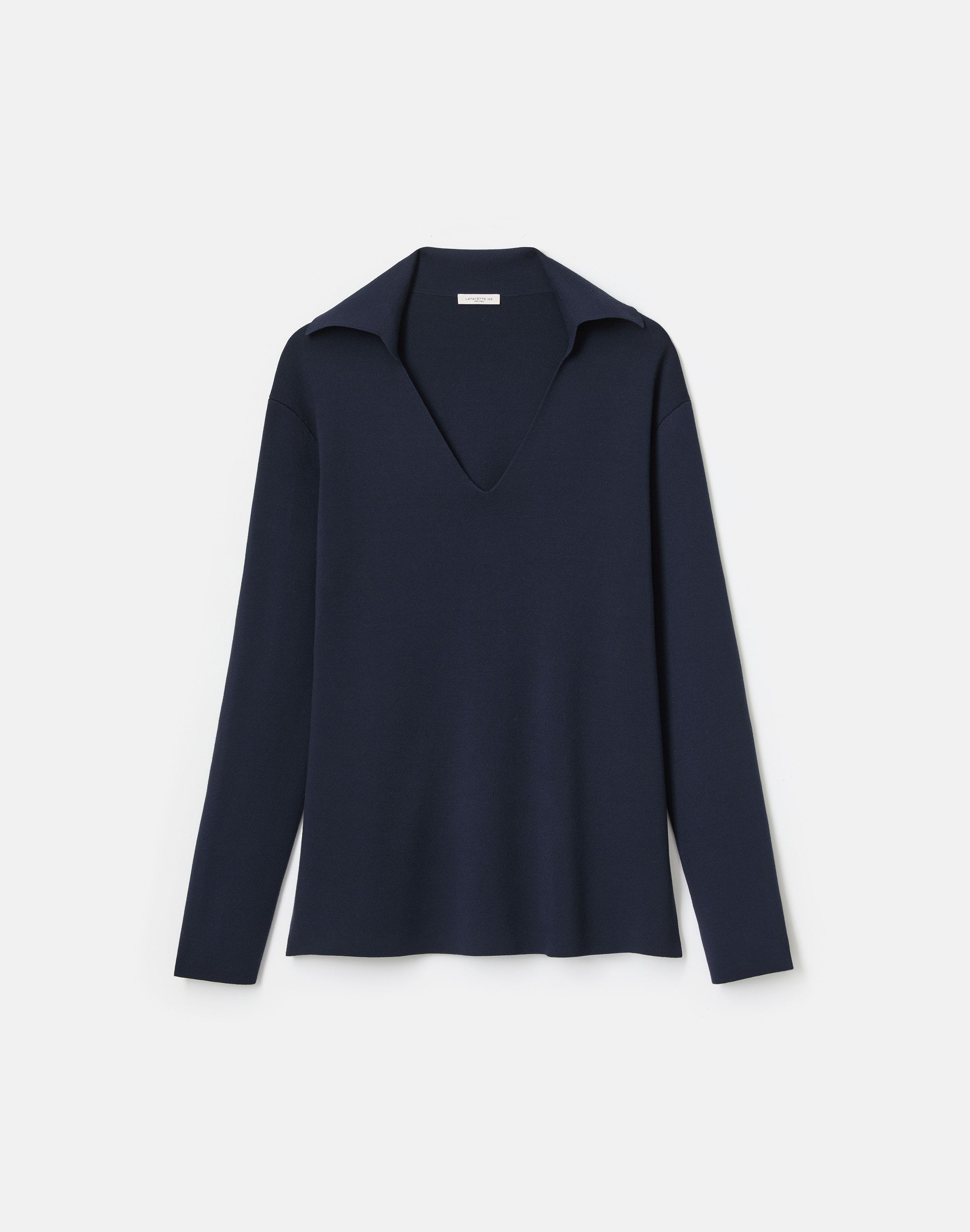 Responsible Matte Crepe Split Collar Sweater