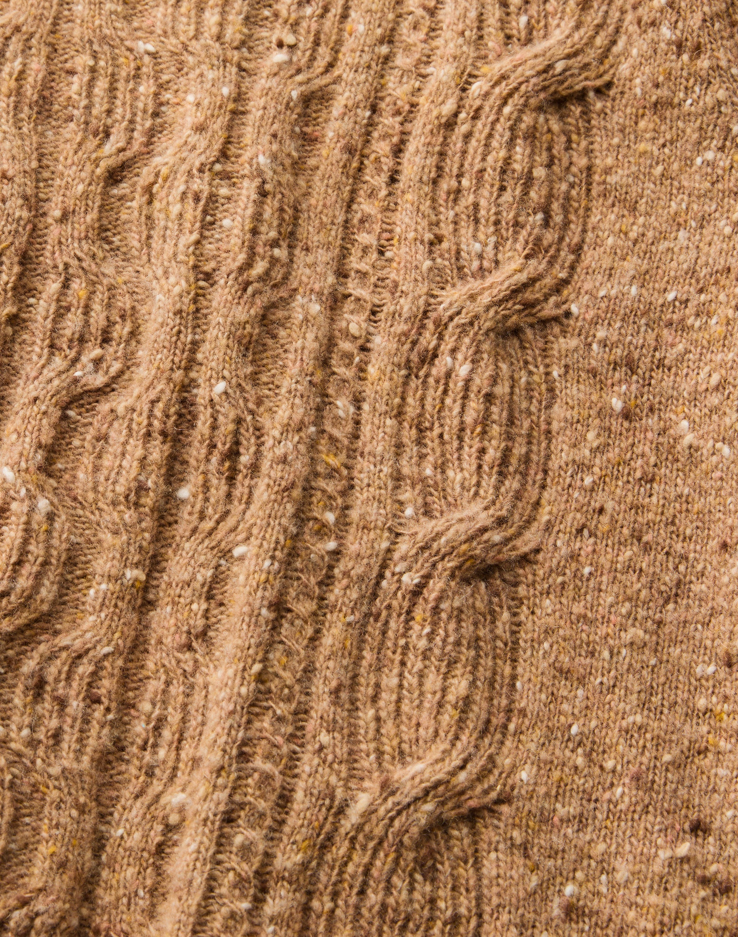 Cashmere Donegal Cable Knit Crewneck Sweater