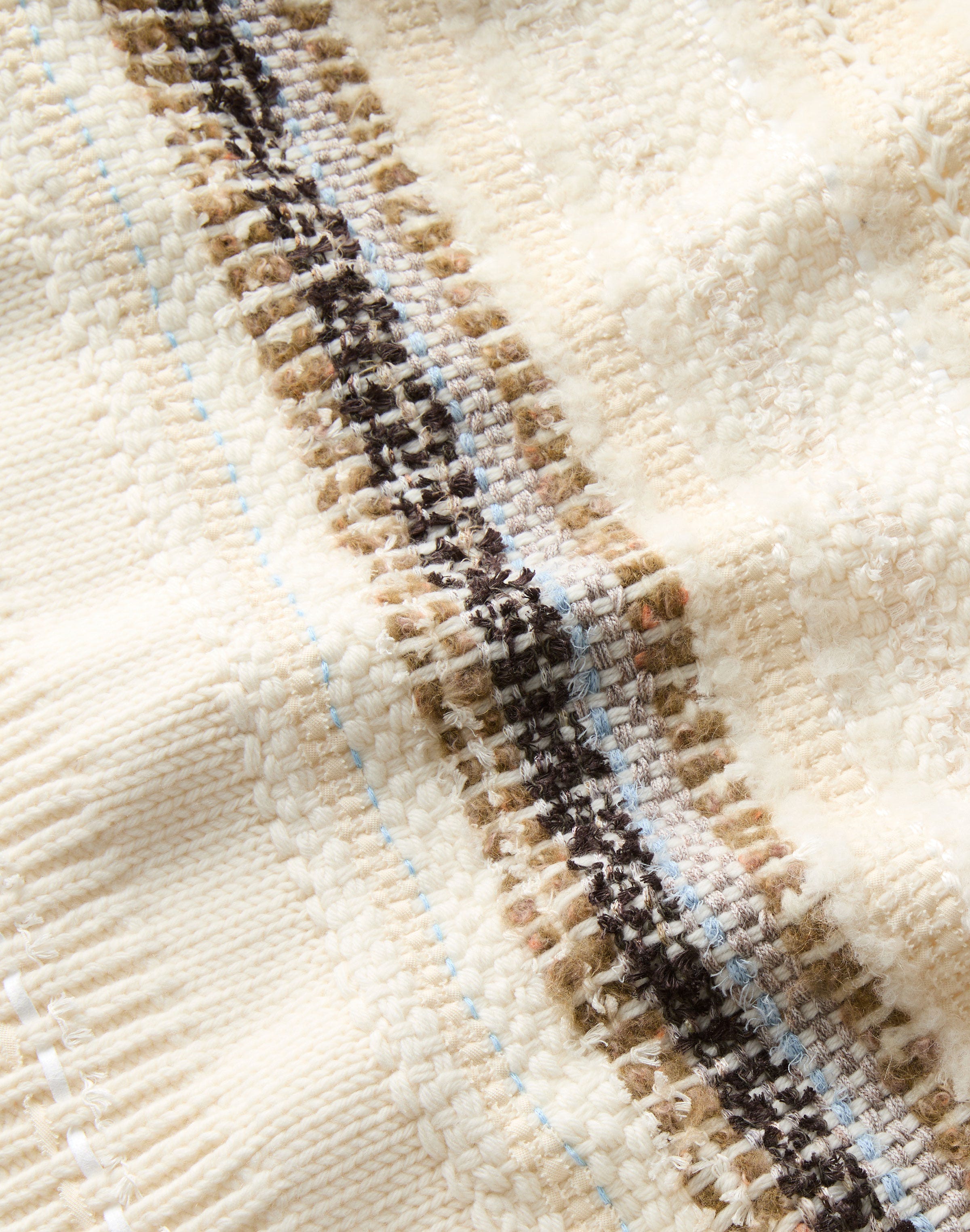 Merino Wool-Cashmere Knit & Handwoven Cardigan