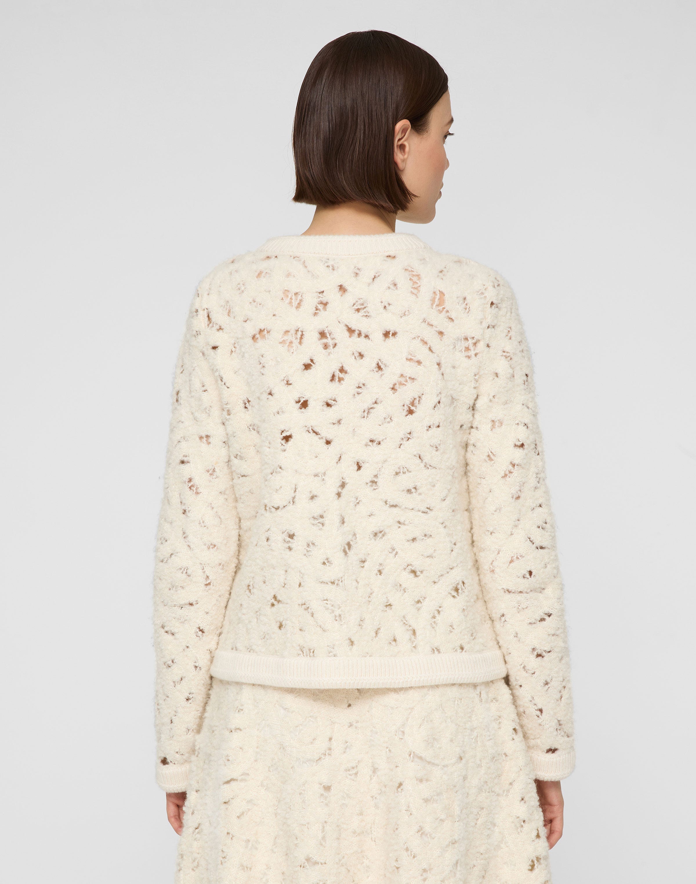 Lofty Alpaca Bouclé Embroidered Cardigan