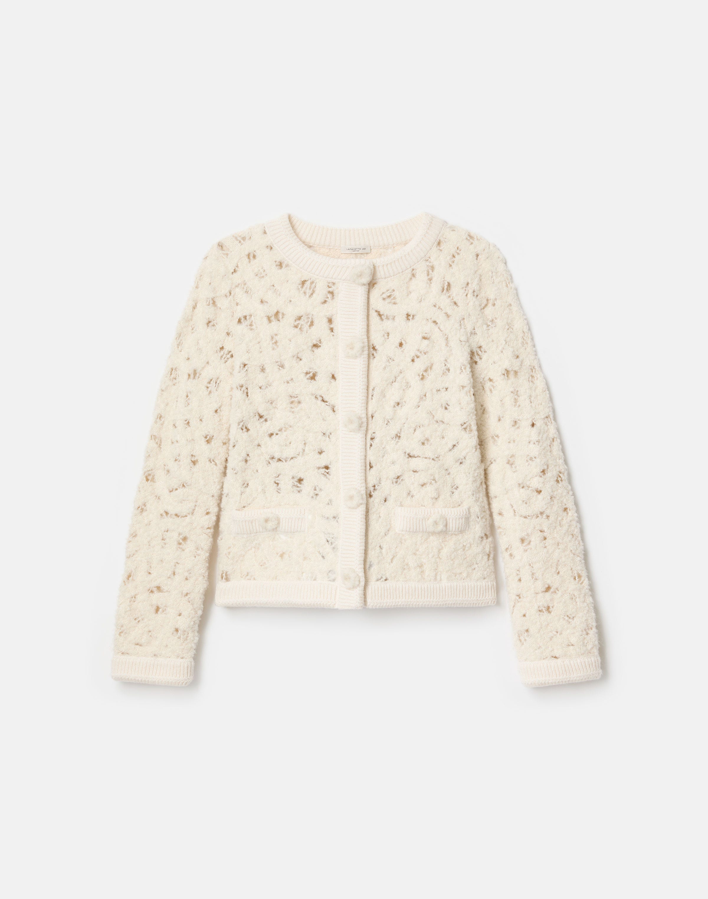 Lofty Alpaca Bouclé Embroidered Cardigan