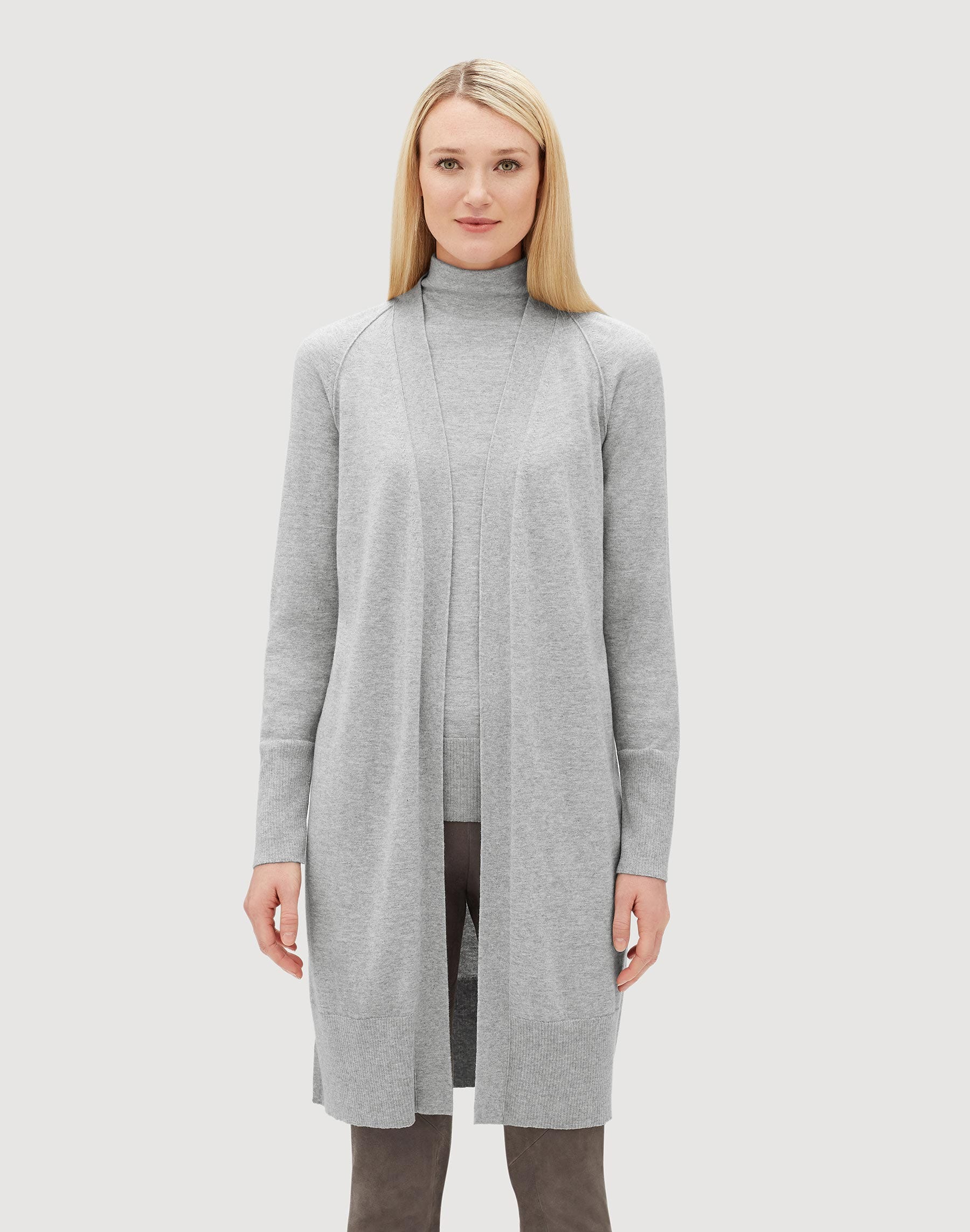 Luxurious Cashmere Silk Open Front Cardigan
