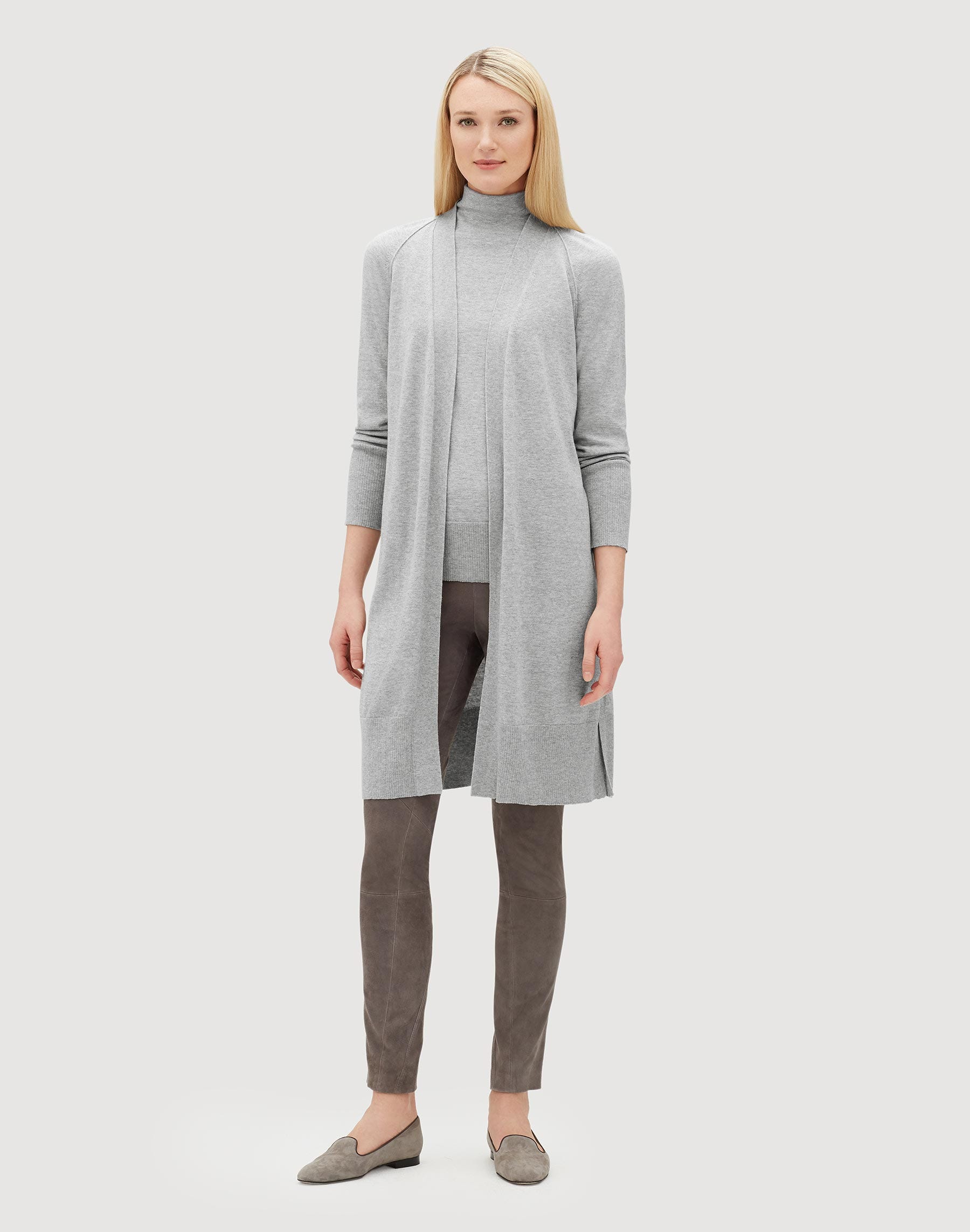 Luxurious Cashmere Silk Open Front Cardigan
