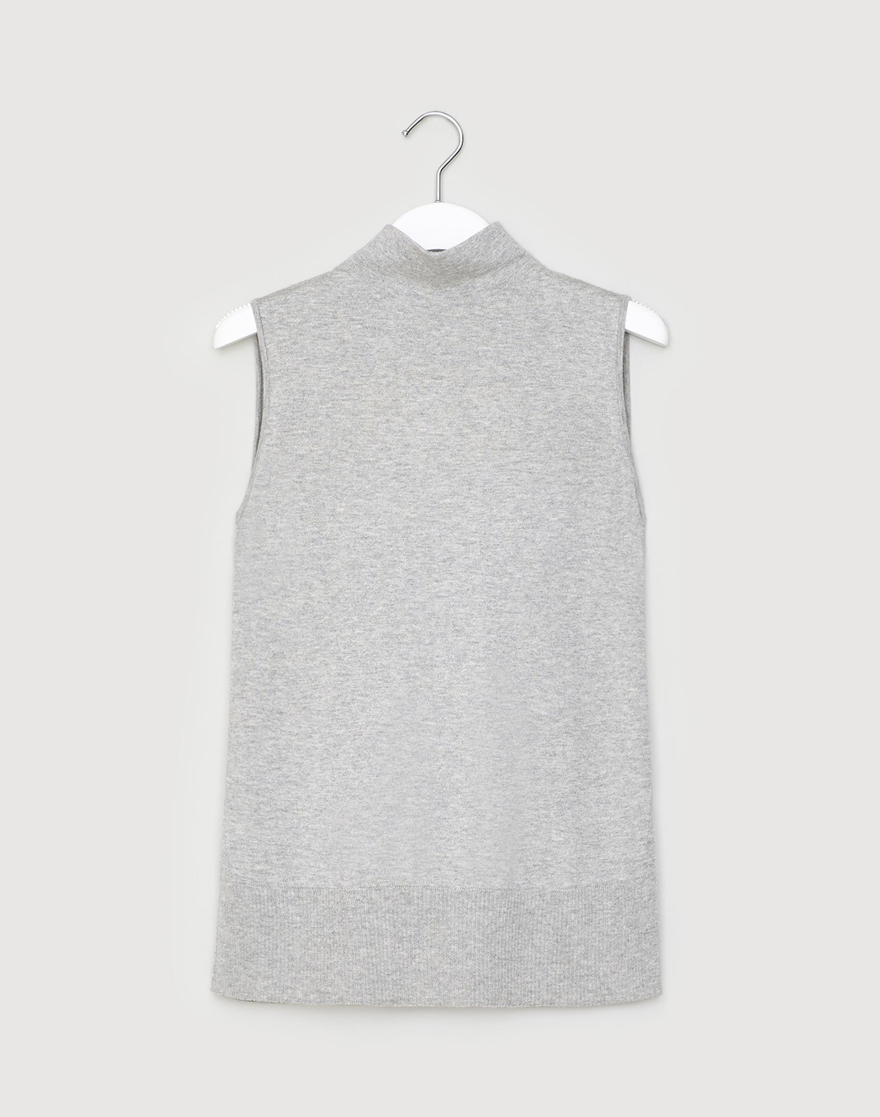 Luxurious Cashmere Silk Sleeveless Mockneck Sweater