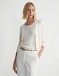 Finespun Voile Open-Front Cropped Cardigan
