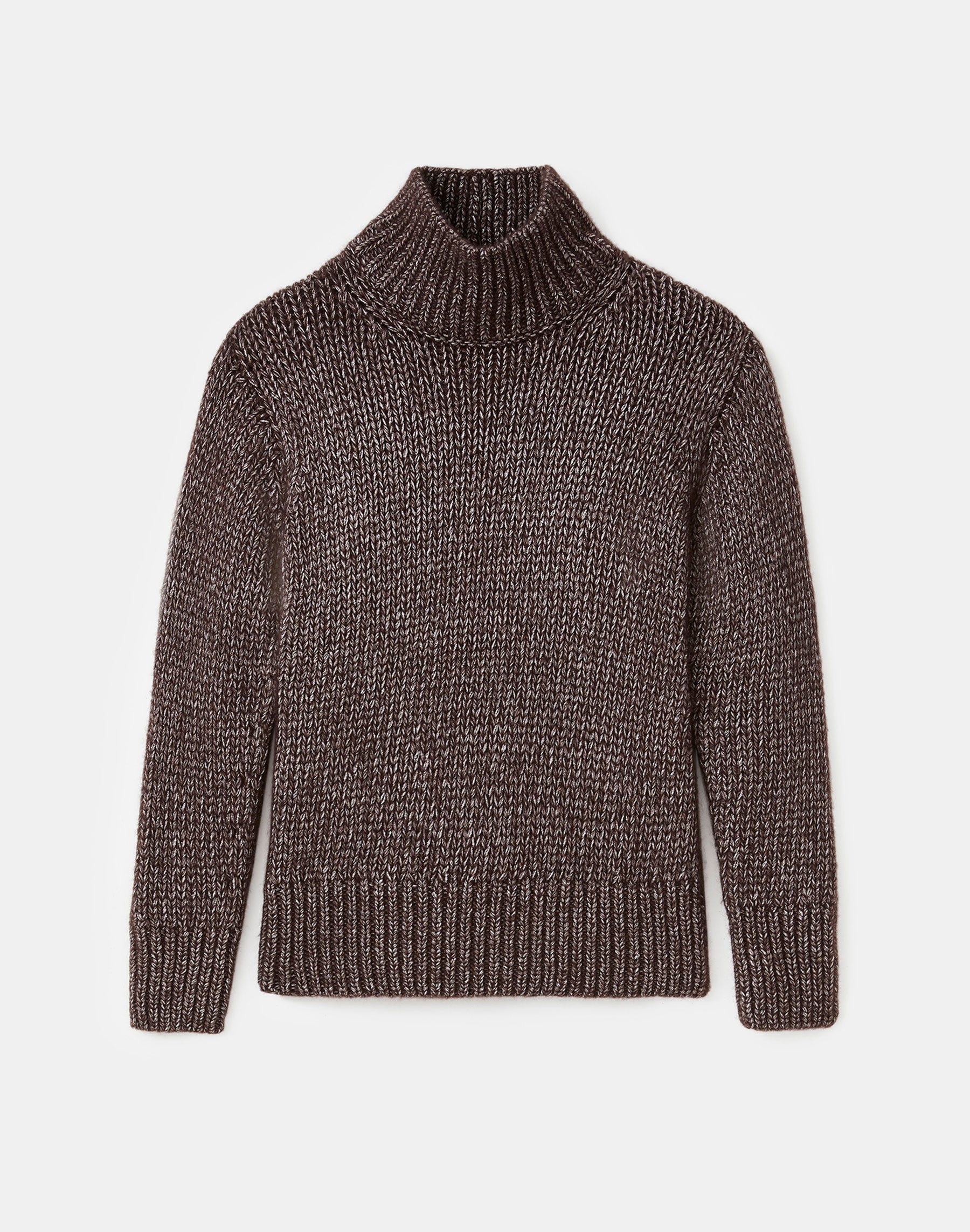 Italian Metallic Cashmere Lofty Turtleneck Sweater