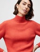 KindCashmere Rounded Sleeve Mockneck Sweater