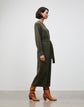 KindCashmere Blouson Sleeve Belted Sweater Dress